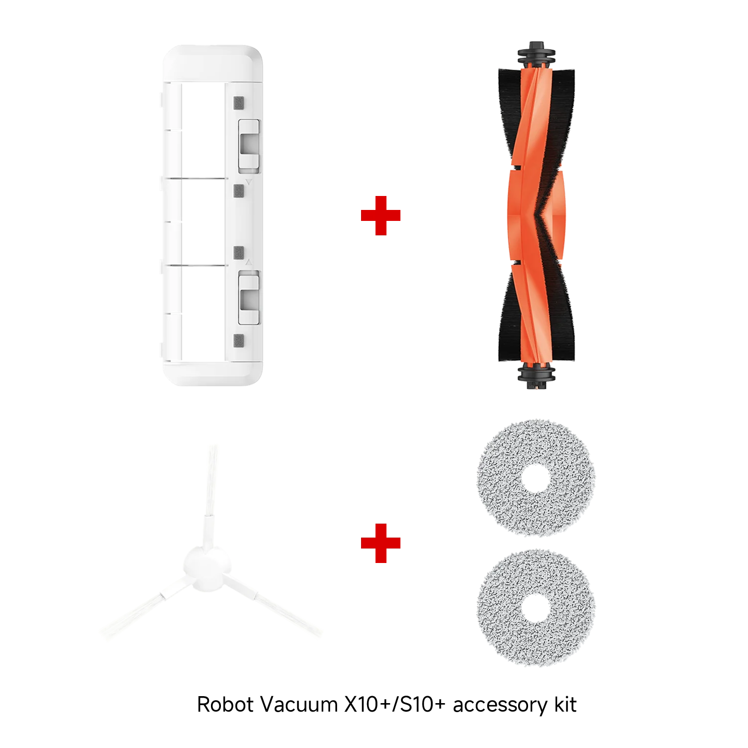 Xiaomi Robot Vacuum X10+/S10+/X10 Side Brush + Robot Vacuum X10+/S10+ Brush + Robot Vacuum X10+/S10+ Brush Cover + Robot Vacuum X10+ Mop Pad